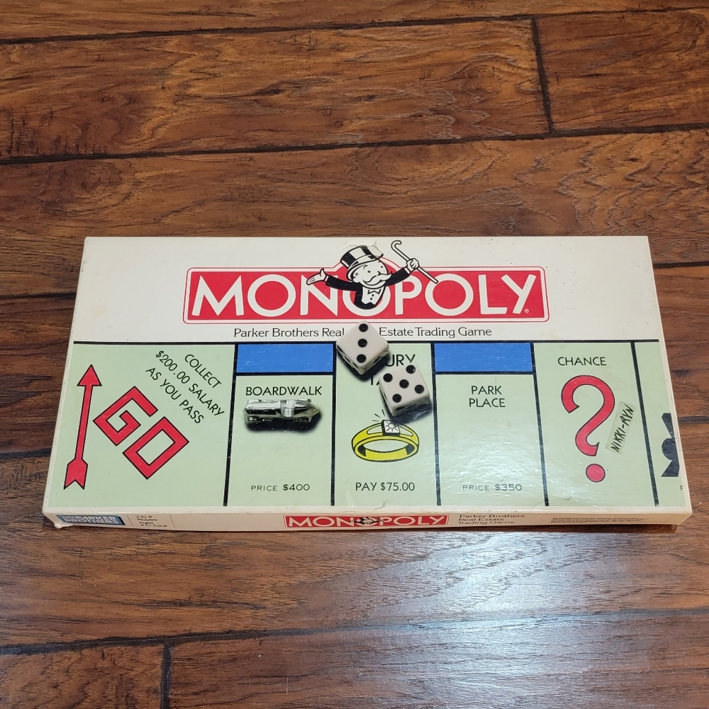 Vintage 1985 Monopoly game